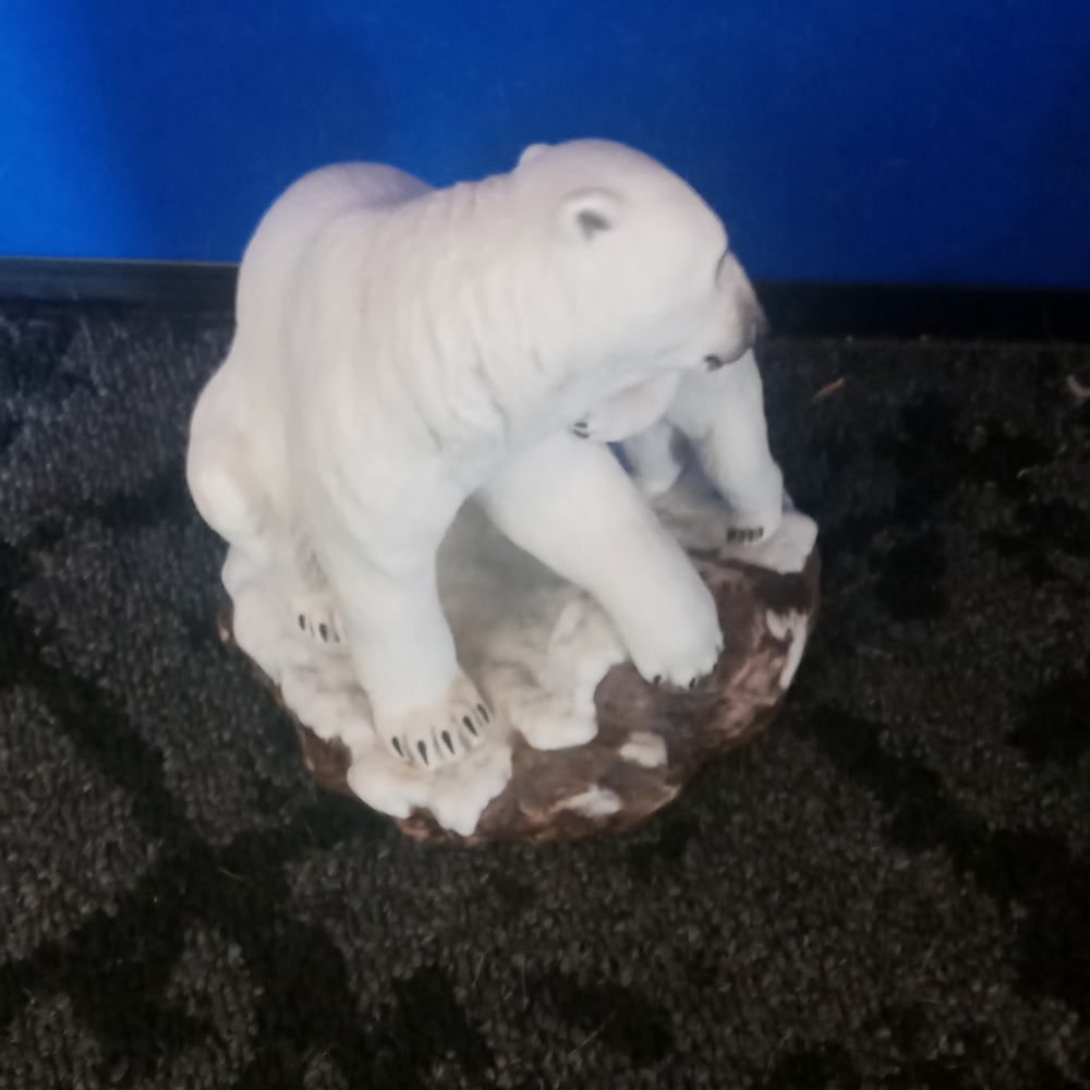 Polar Bear Figurine nature gentle majesty bear hug fine porcelain lenox 1990 - Picture 4 of 8
